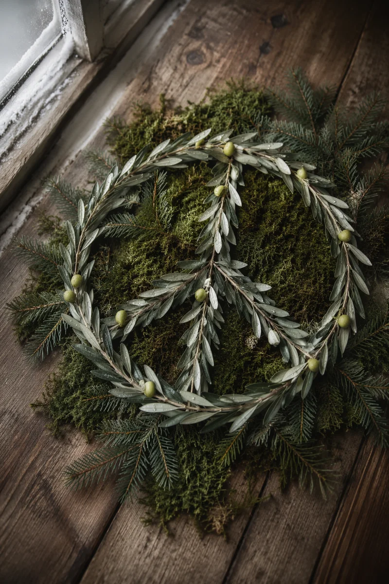 Olive Branch Peace Symbol on Evergreen