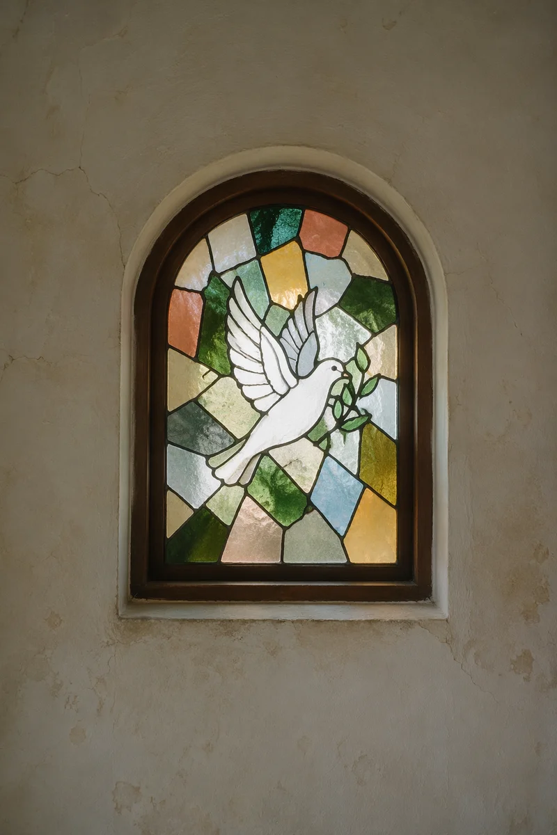 Dove With Olive Branch Chapel Window