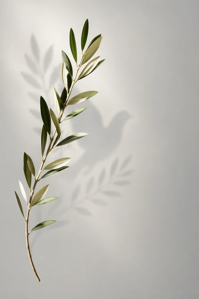 Minimal Olive Branch Peace Still Life