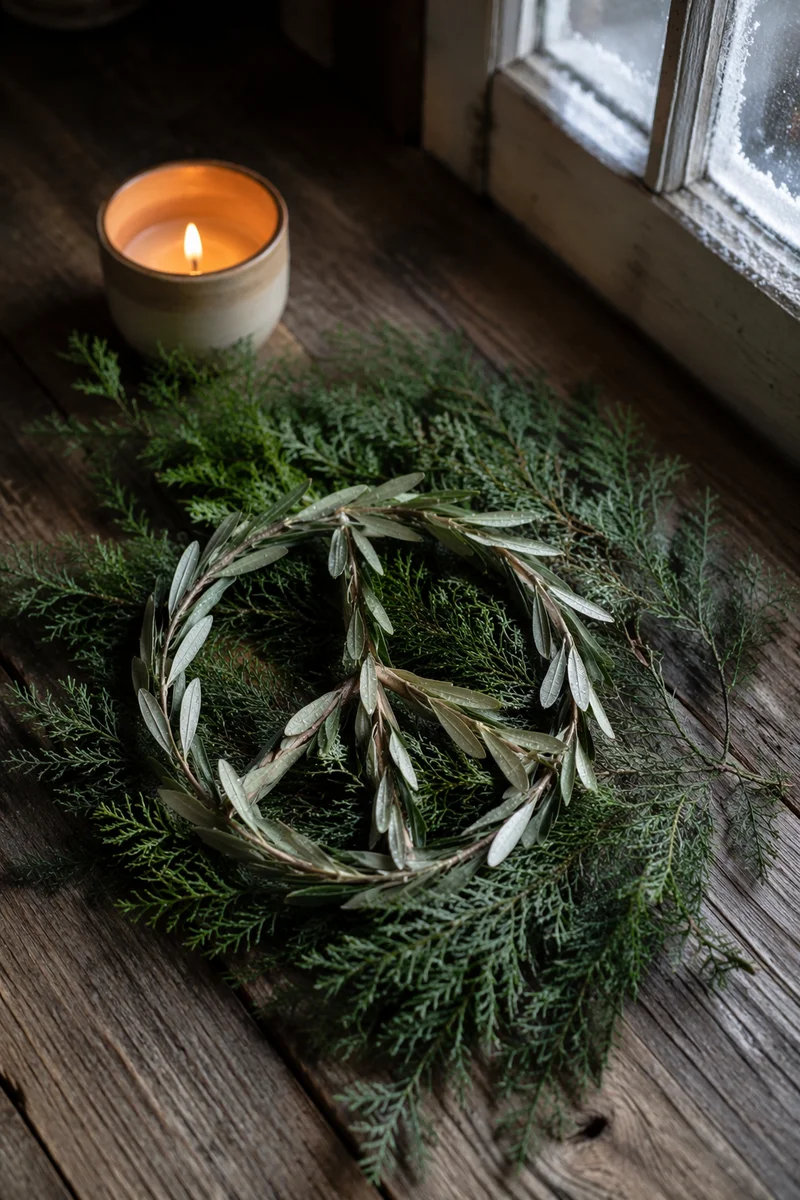 Olive Branch Peace Symbol on Evergreen