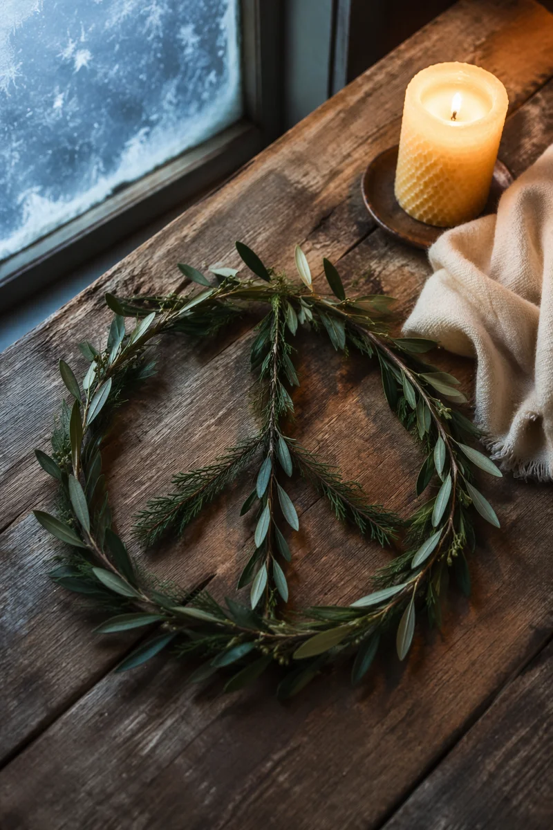 Olive Branch Peace Symbol at Winter Dawn