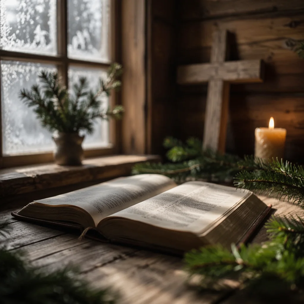 Open Bible with Evergreen Prayer Room