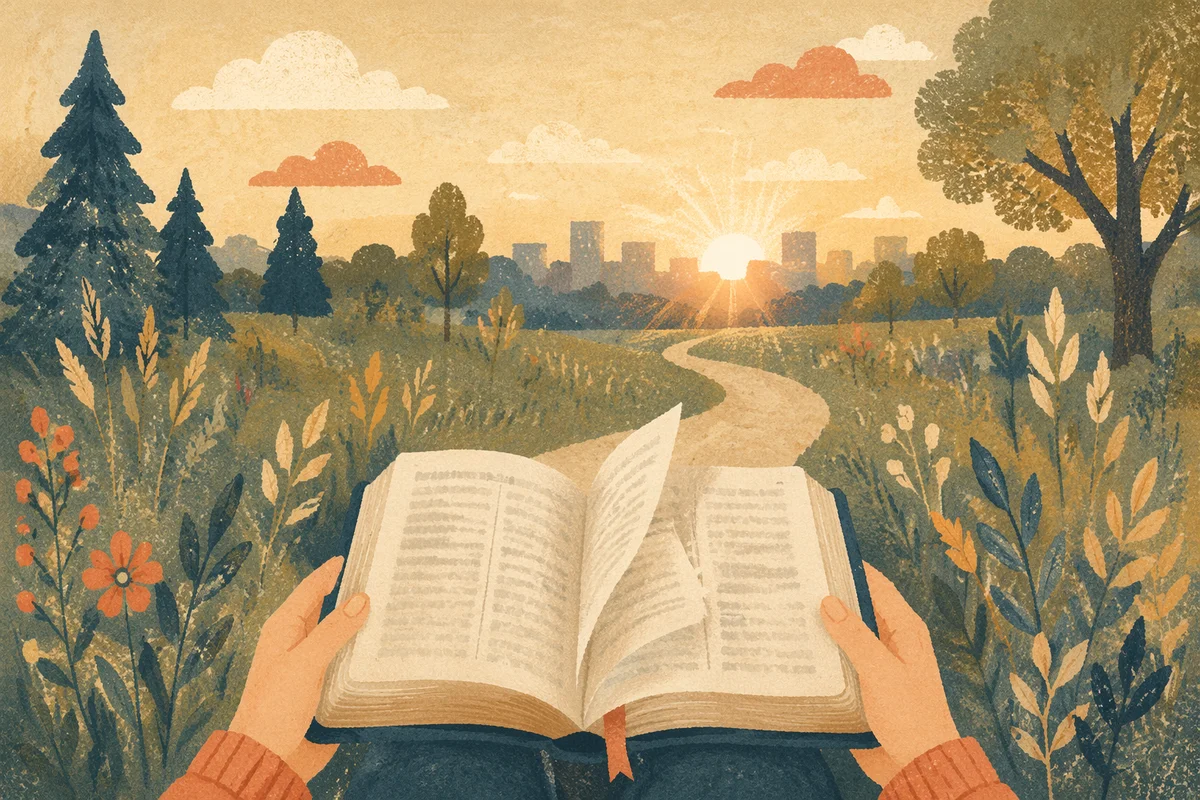 Open Book in Breezy Meadow Path