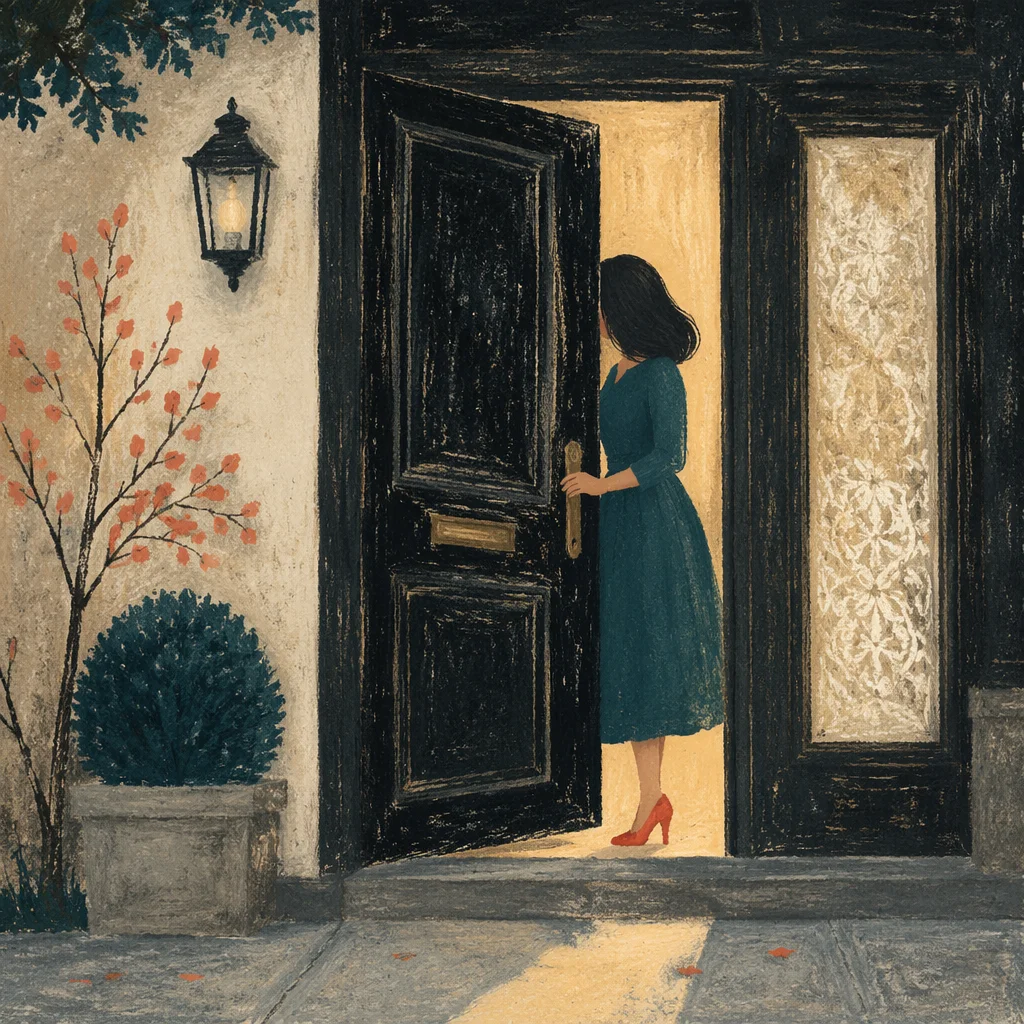 Open Doorway With Warm Welcoming Light