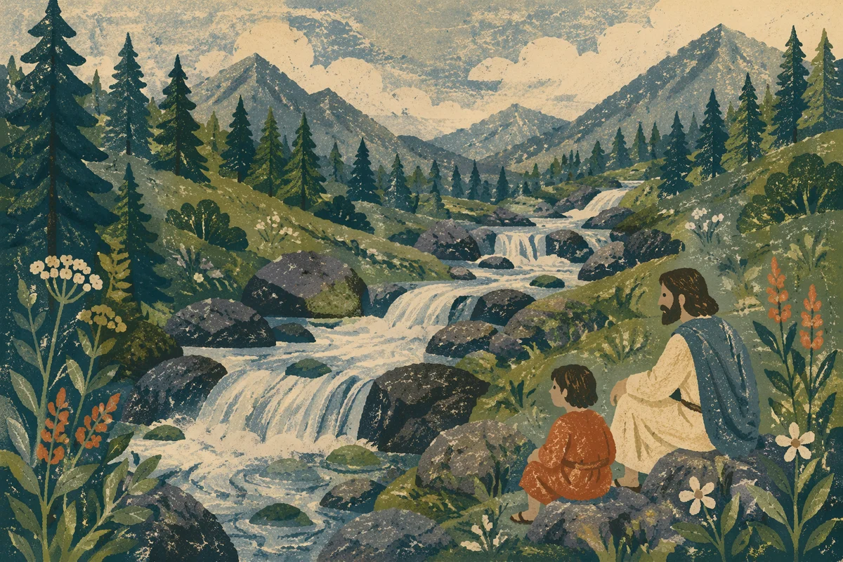 Peaceful Evergreen Valley River