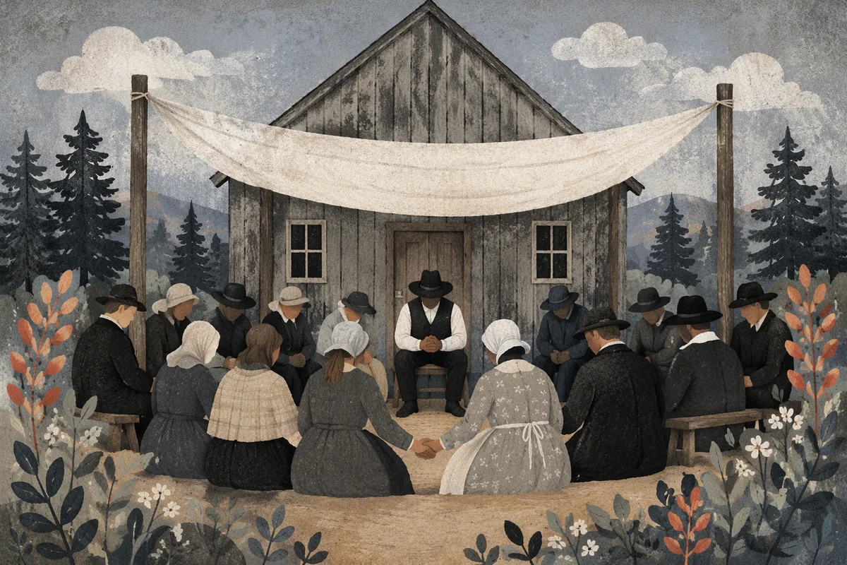 Outdoor Prayer Circle by Rustic Meeting House