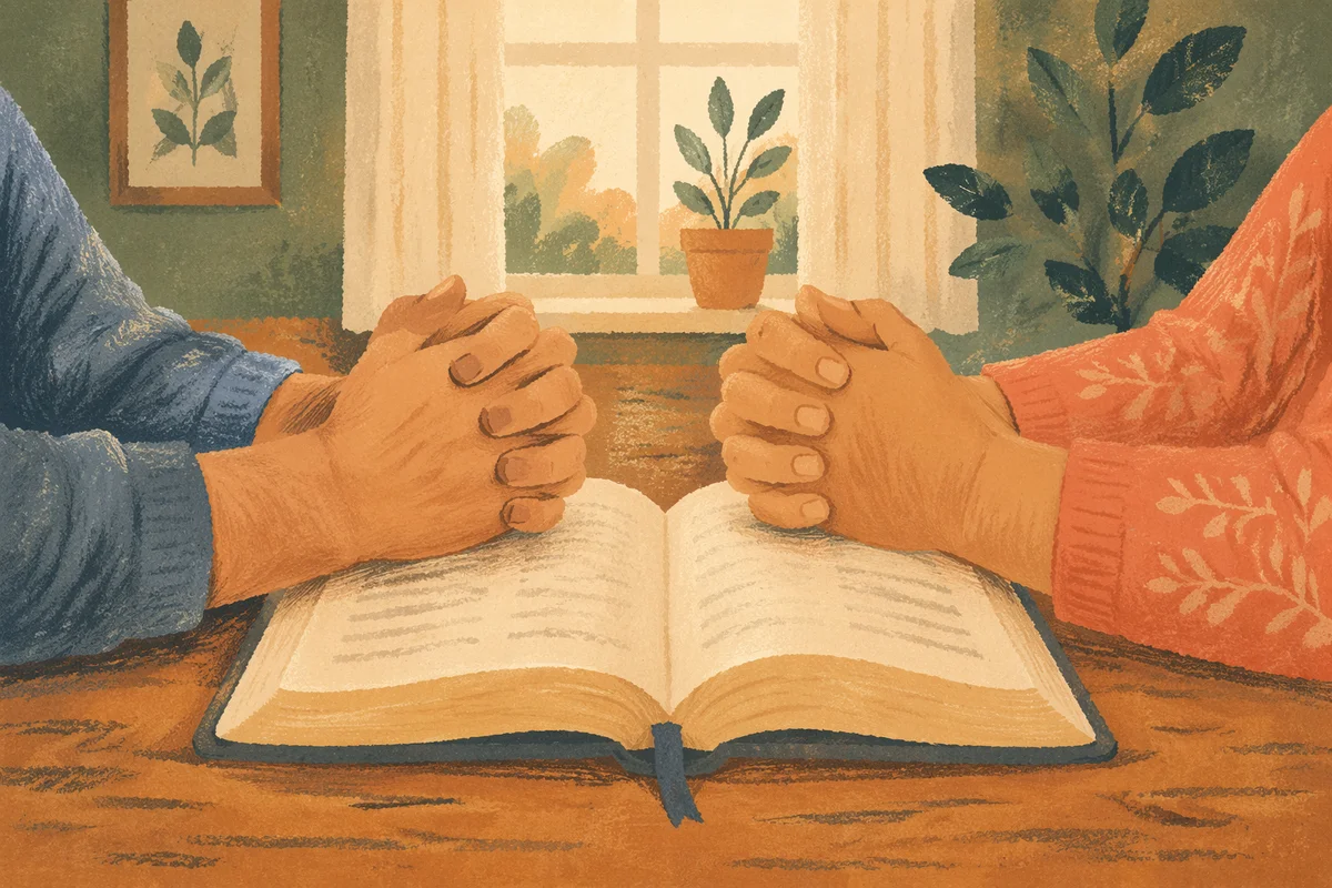 Clasped Hands in Quiet Prayer