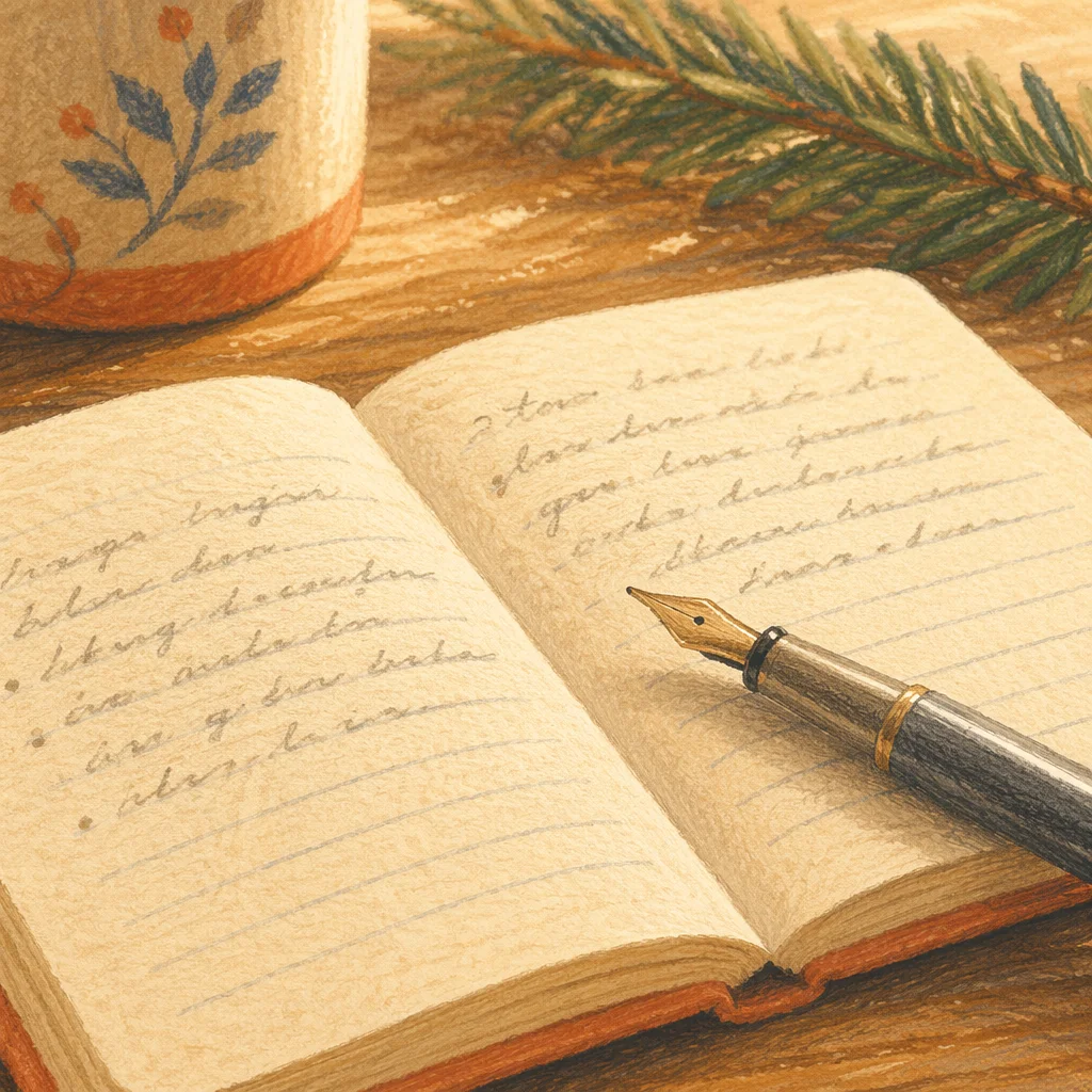 Morning Prayer Journal with Evergreen Sprig
