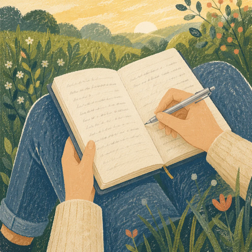 Morning Prayer Journal on Evergreen Grass