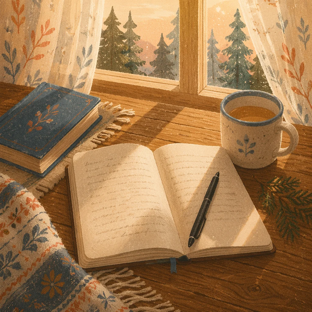 Morning Prayer Journal with Evergreen Sprig