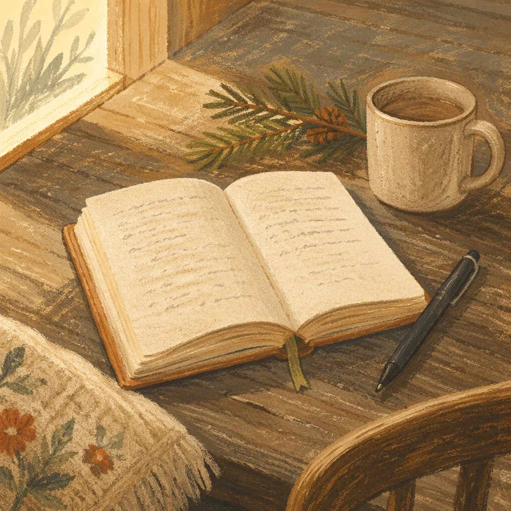 Morning Prayer Journal with Evergreen Sprig