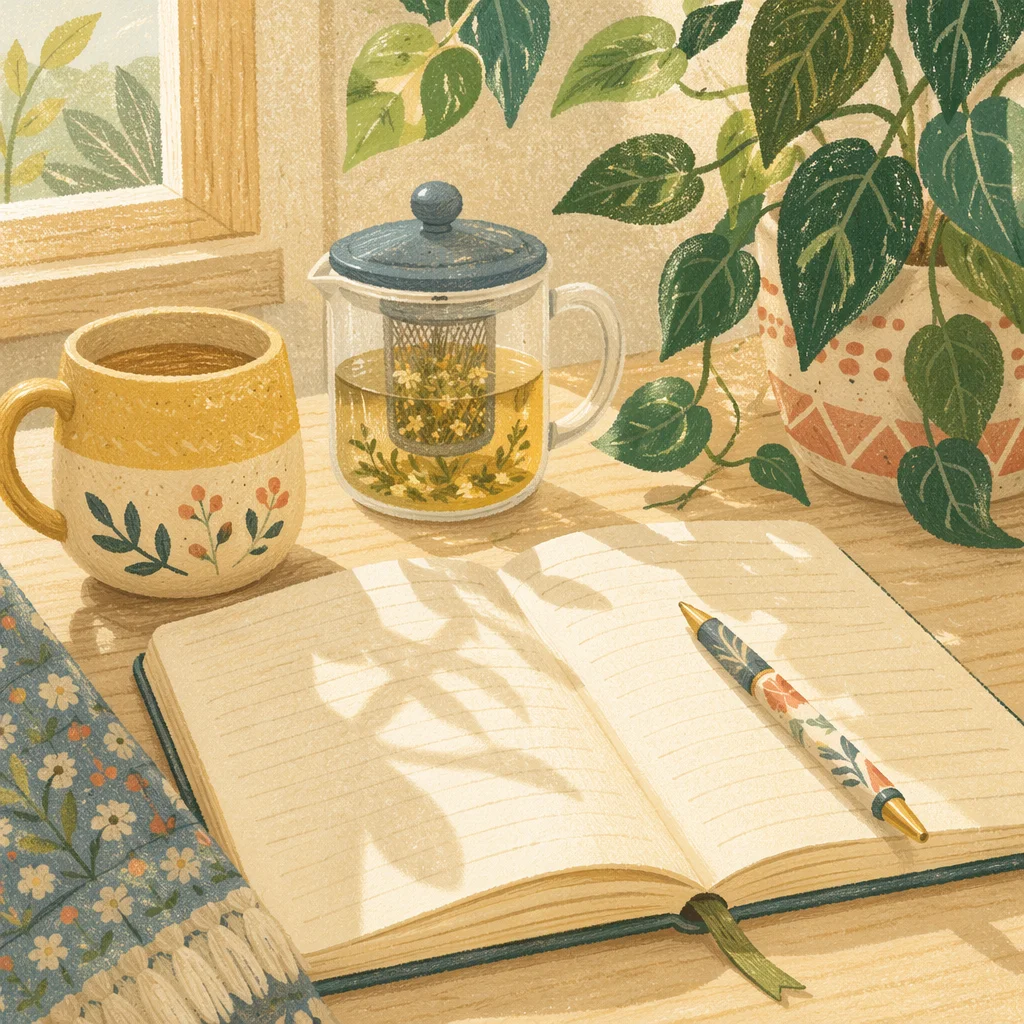 Morning Prayer Journal with Evergreen Light