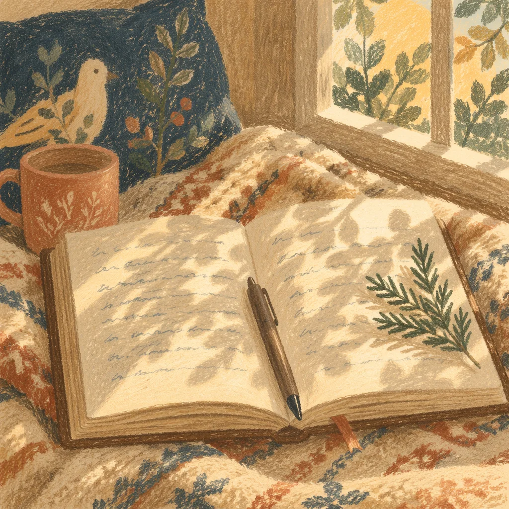 Morning Prayer Journal with Evergreen Sprig