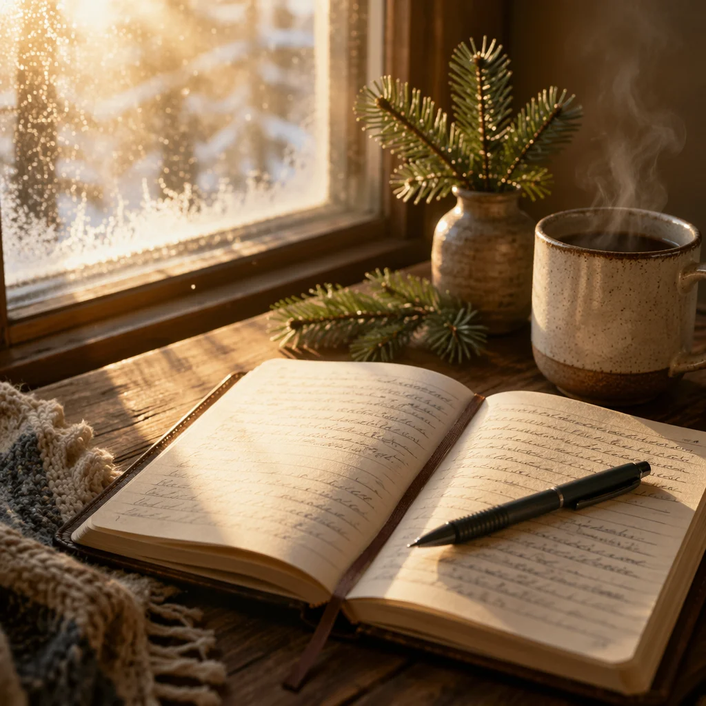 Morning Prayer Journal with Evergreen Sprig
