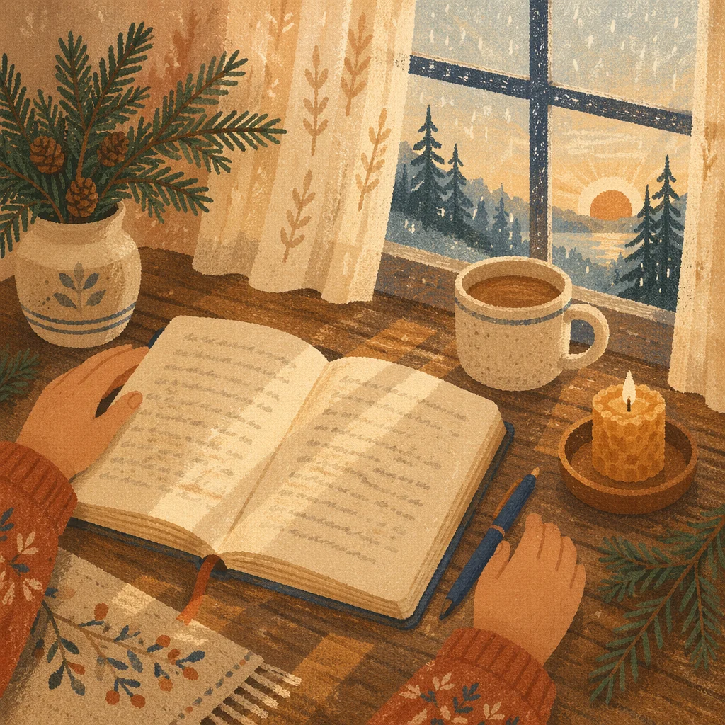 Morning Prayer Journal with Evergreen Sprigs