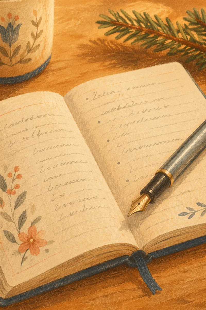 Morning Prayer Journal with Evergreen Sprig