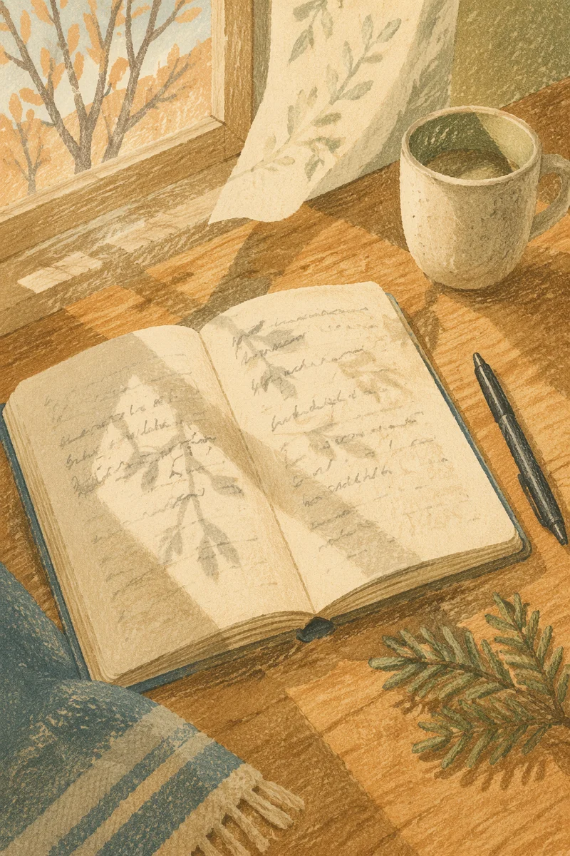 Morning Prayer Journal with Evergreen Sprig
