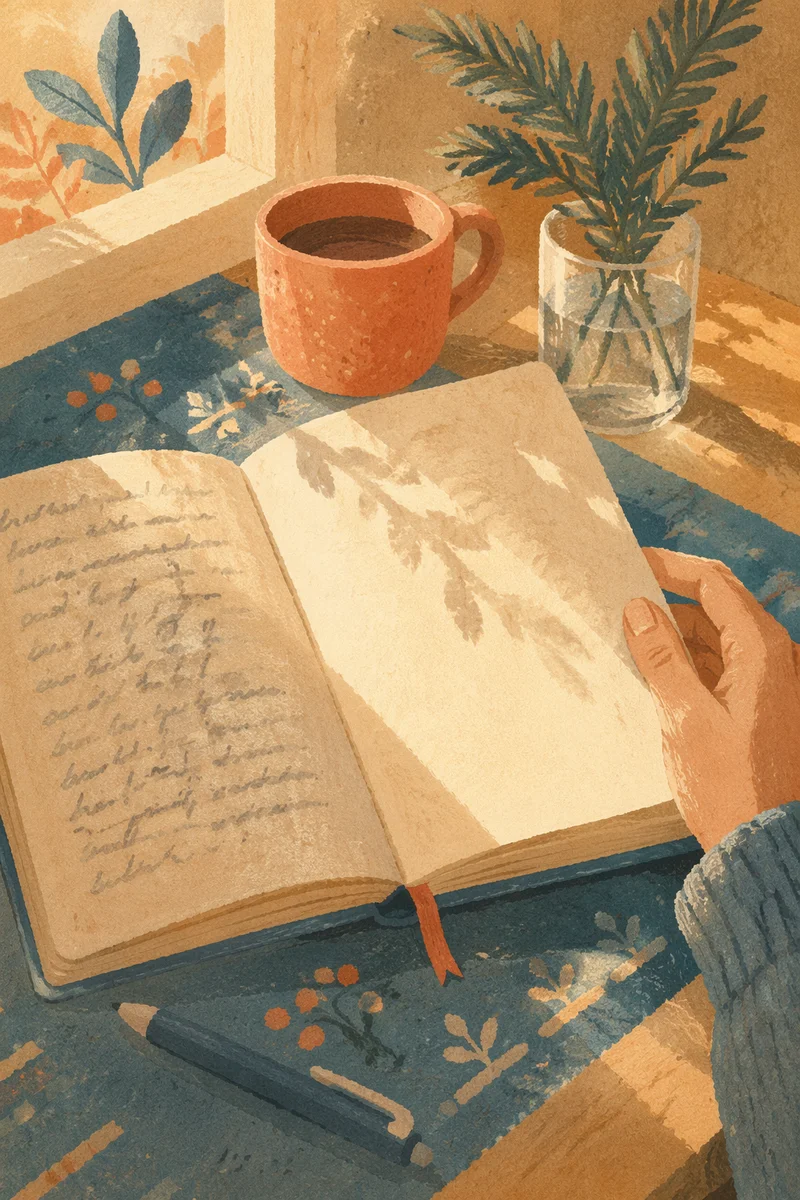 Morning Prayer Journal in Warm Window Light