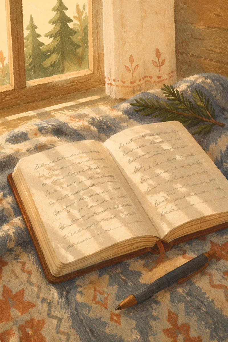 Morning Prayer Journal with Evergreen Sprig
