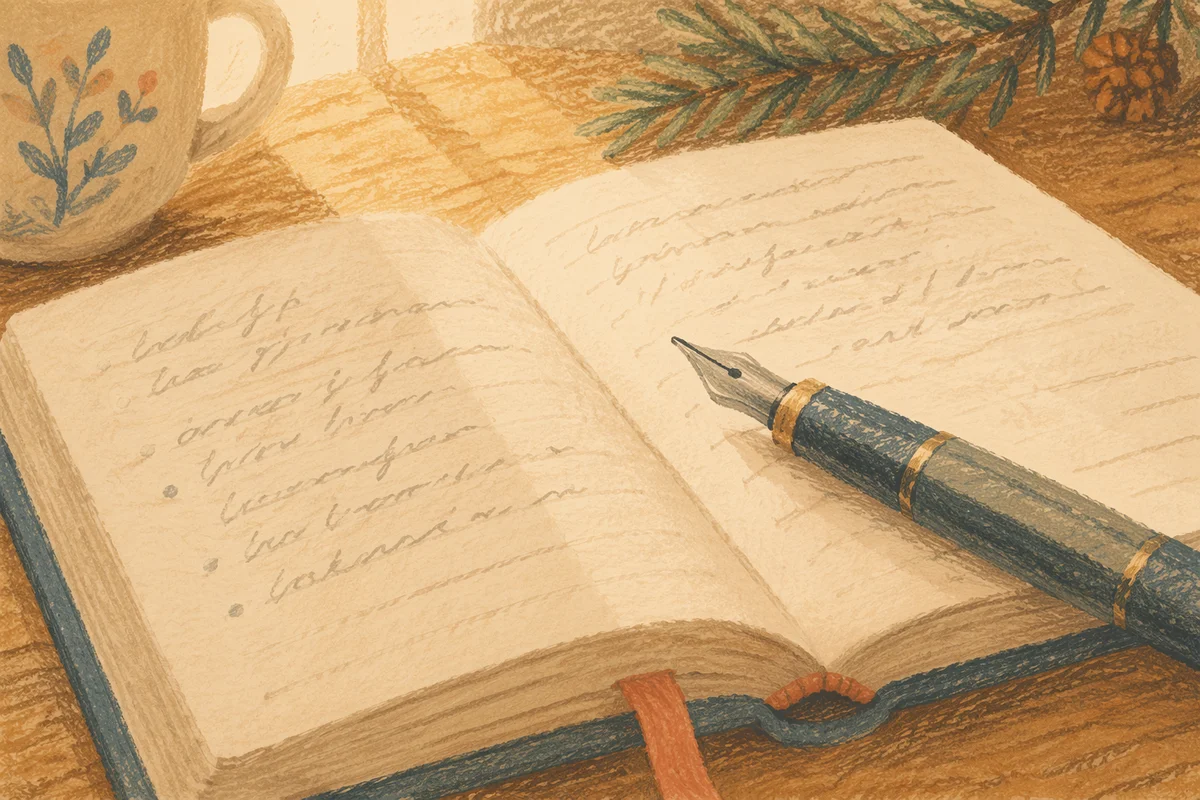 Morning Prayer Journal with Evergreen Sprig