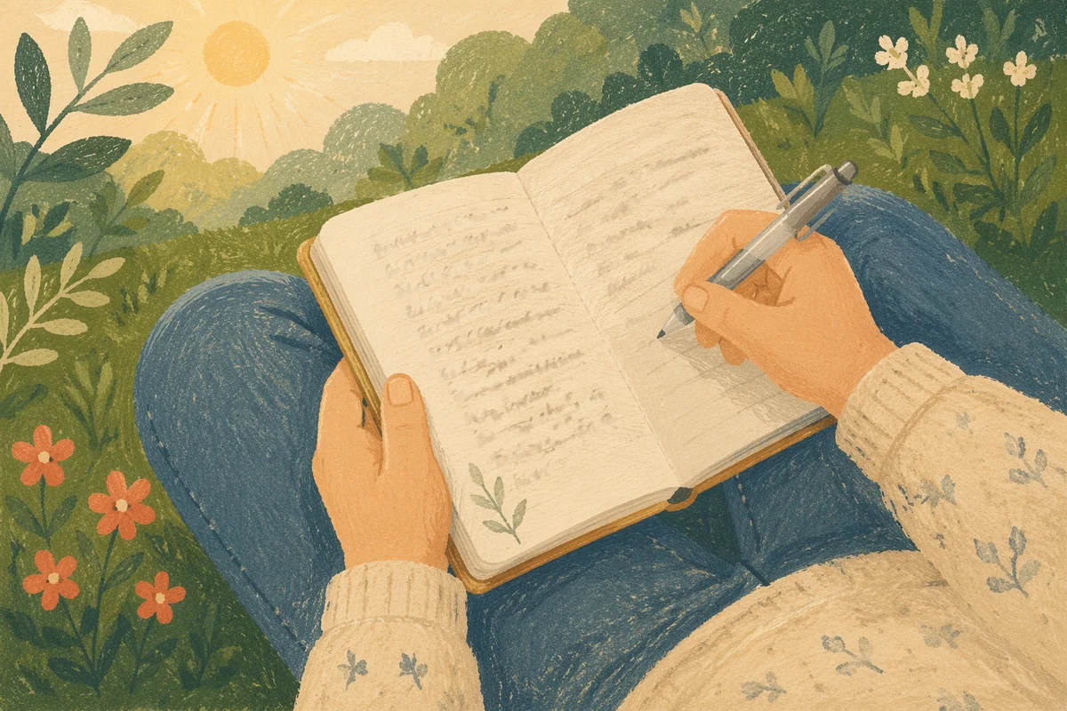 Morning Prayer Journal on Evergreen Grass