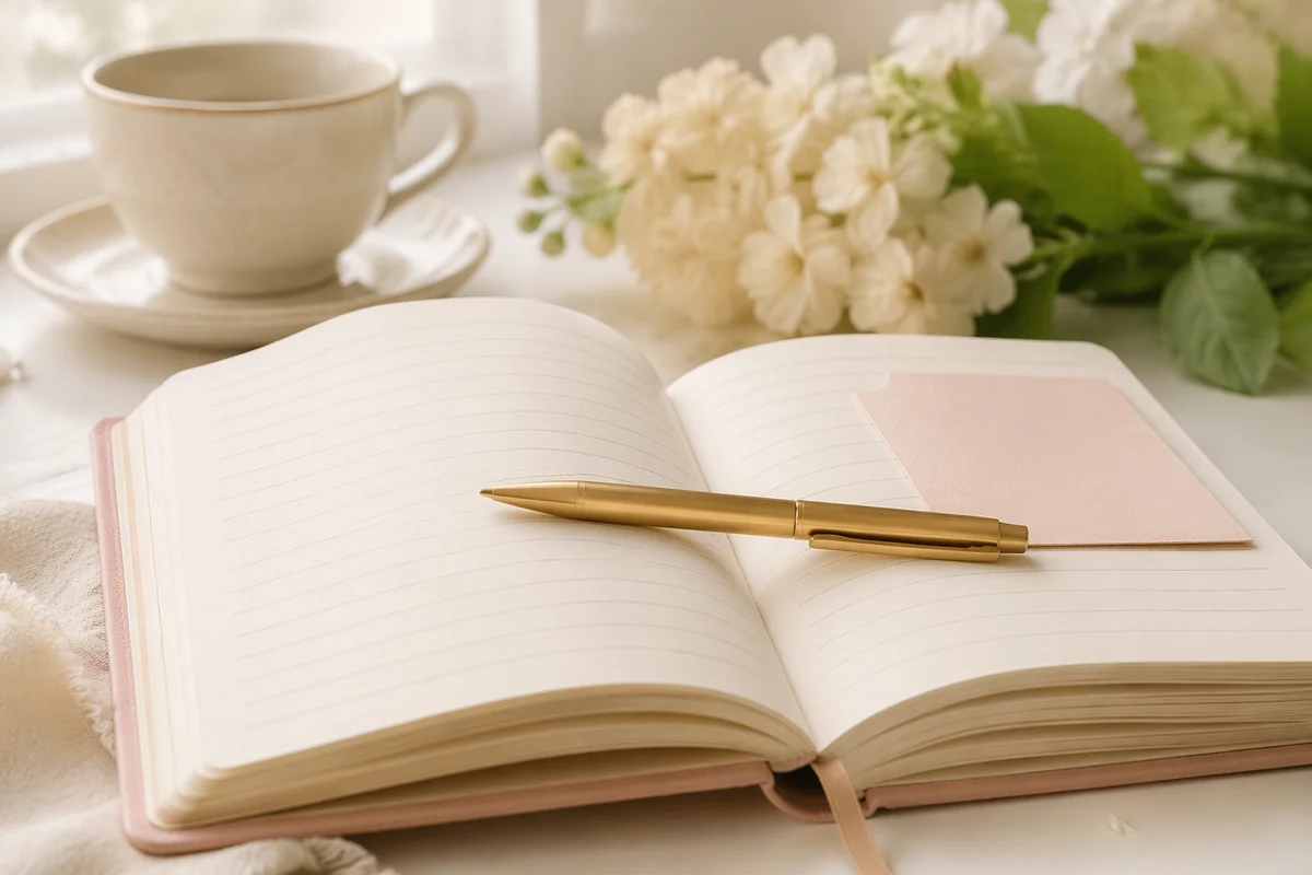 Morning Prayer Journal with Gold Pen
