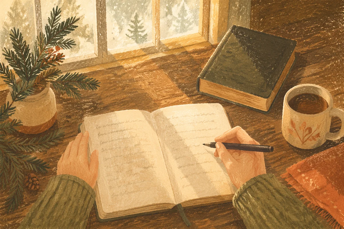 Morning Prayer Journal with Evergreen Sprigs