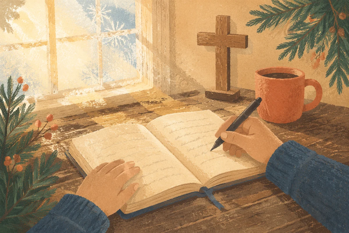 Morning Prayer Journal with Evergreen Light