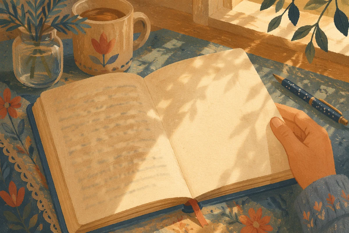 Morning Prayer Journal in Warm Window Light