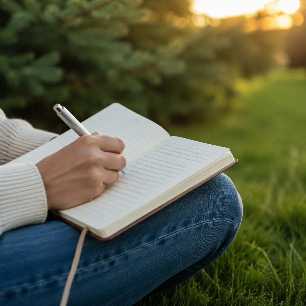 Morning Prayer Journal on Evergreen Grass