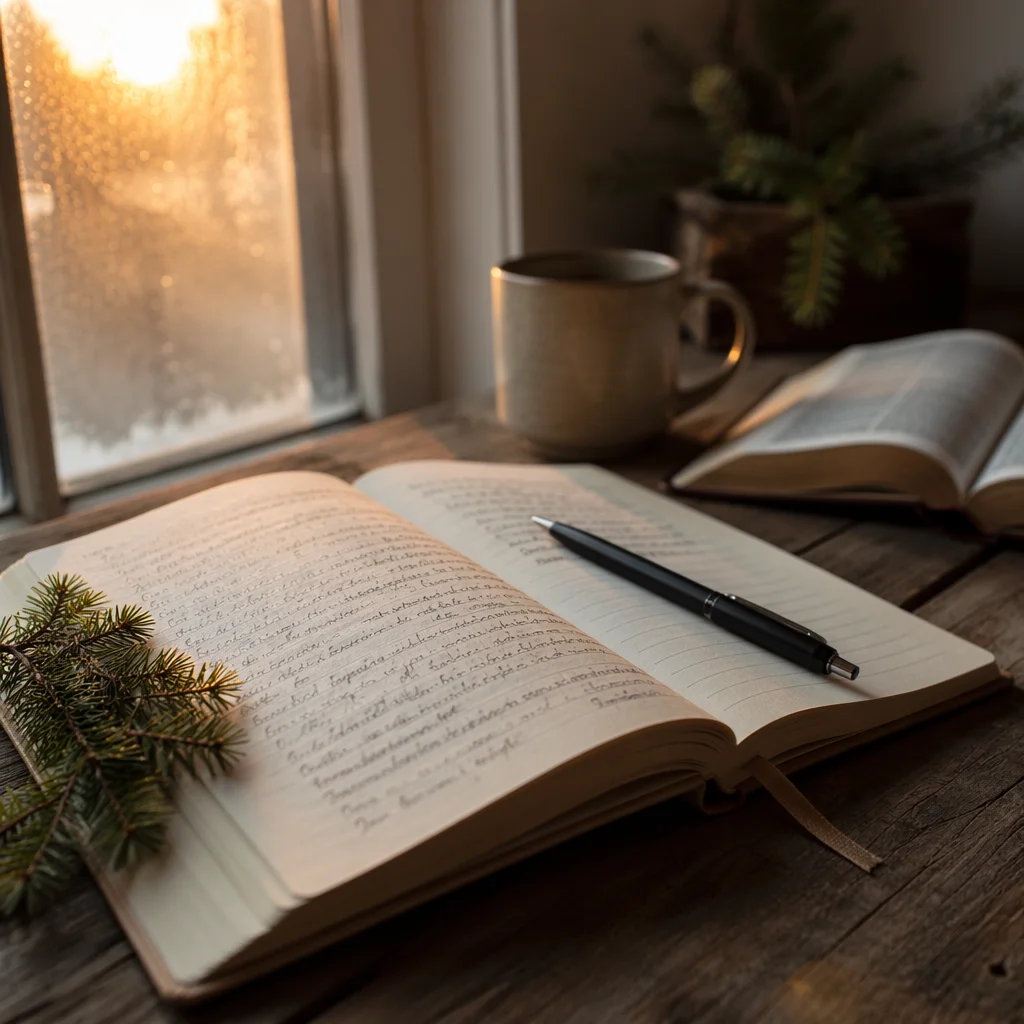 Morning Prayer Journal with Evergreen Sprig