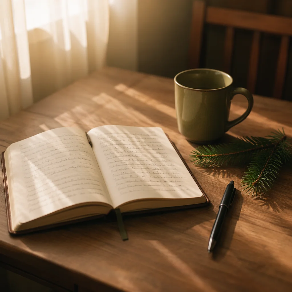 Morning Prayer Journal with Evergreen Sprig
