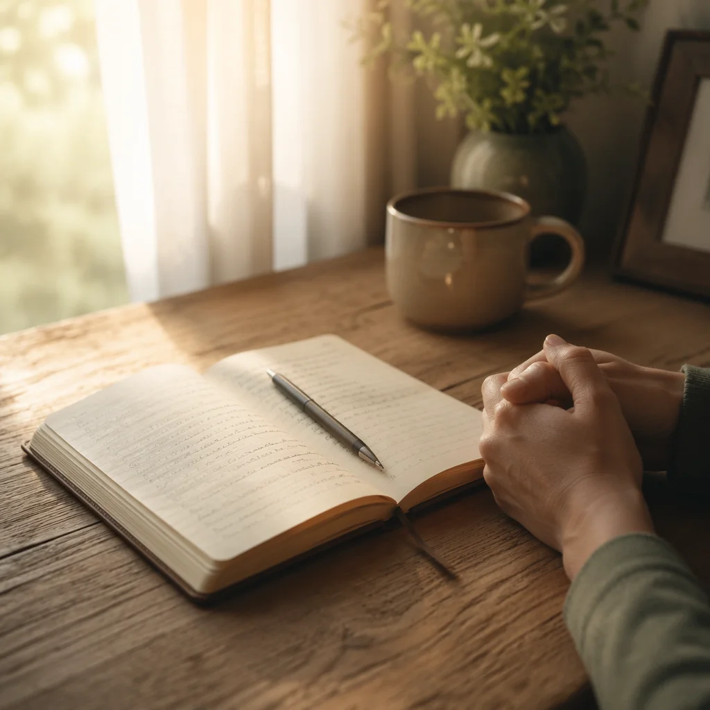 Morning Prayer Journal by Window Light