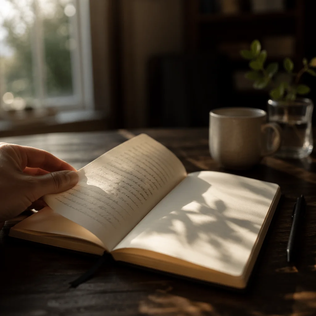 Quiet Morning Prayer Journal by Window