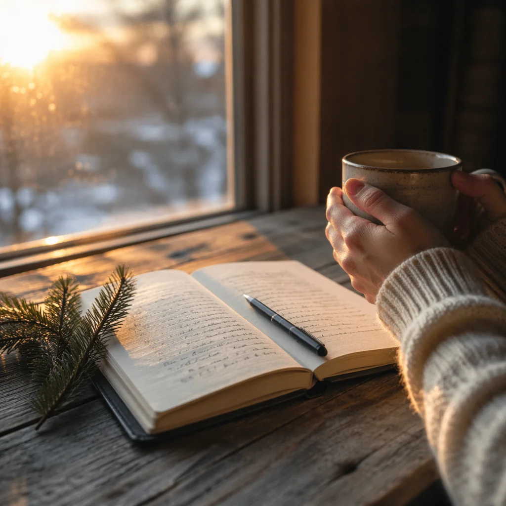 Morning Prayer Journal with Evergreen Sprig