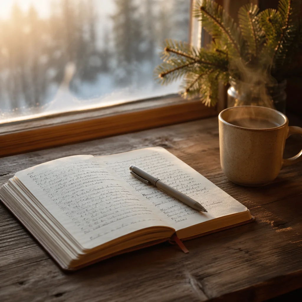 Morning Prayer Journal with Evergreen Sprig