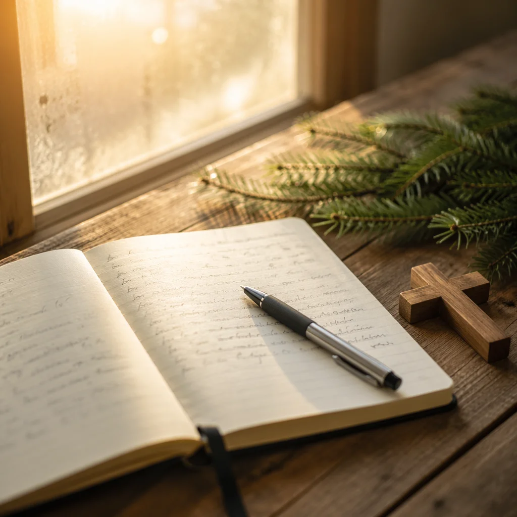 Morning Prayer Journal with Evergreen Cross