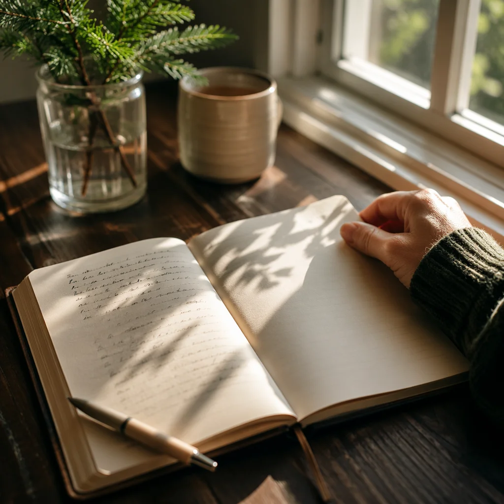 Morning Prayer Journal in Window Light
