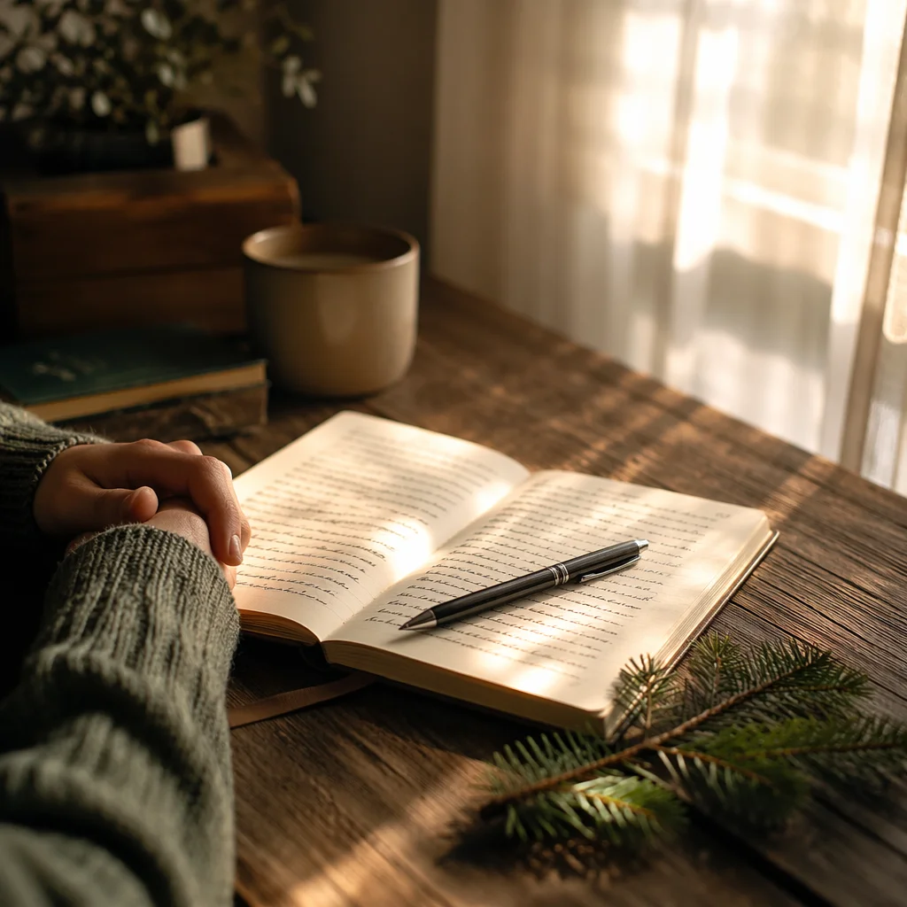 Morning Prayer Journal with Evergreen Sprig