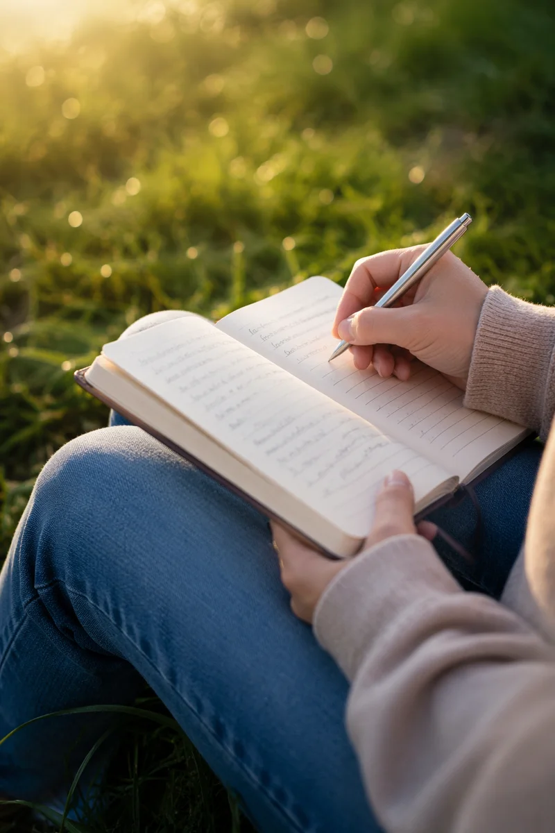 Morning Prayer Journal on Evergreen Grass