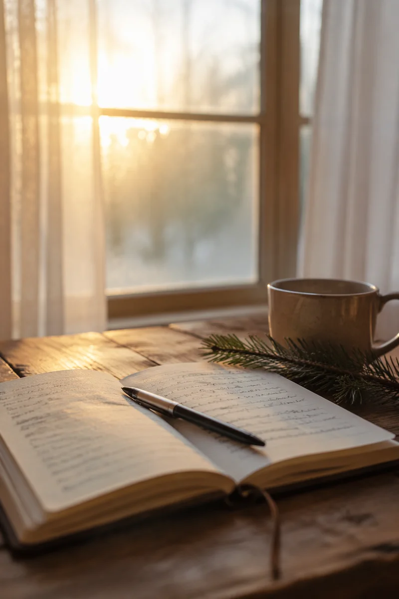 Morning Prayer Journal with Evergreen Sprig