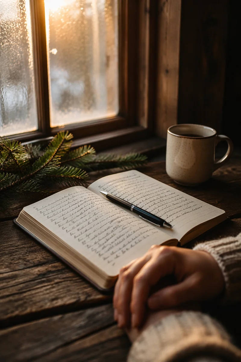 Morning Prayer Journal with Evergreen Sprig