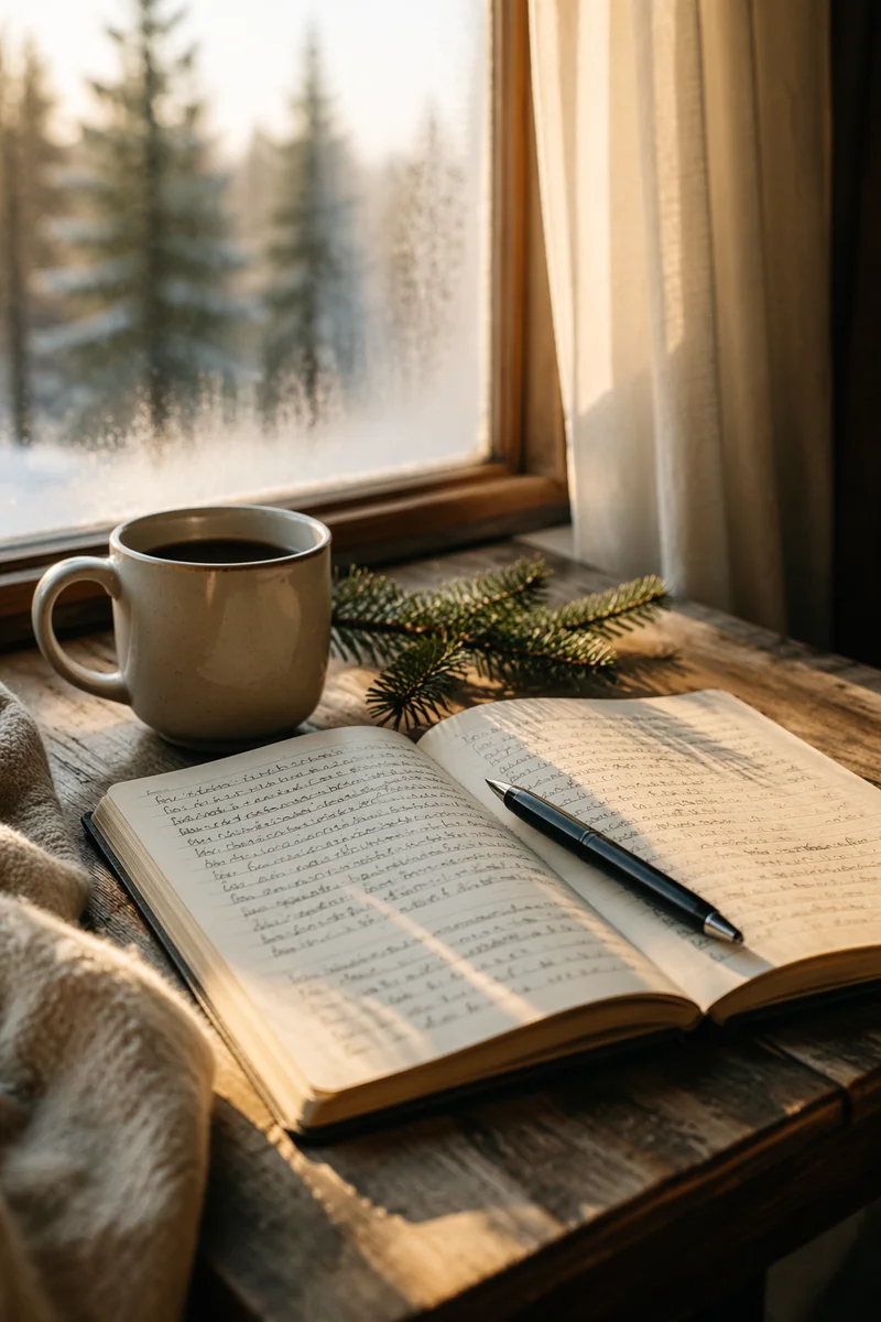 Morning Prayer Journal with Evergreen Sprig