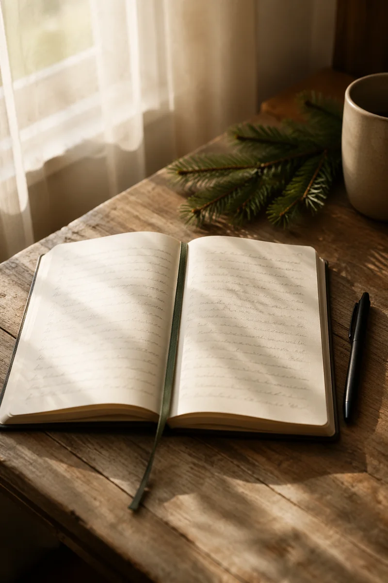 Morning Prayer Journal with Evergreen Sprig