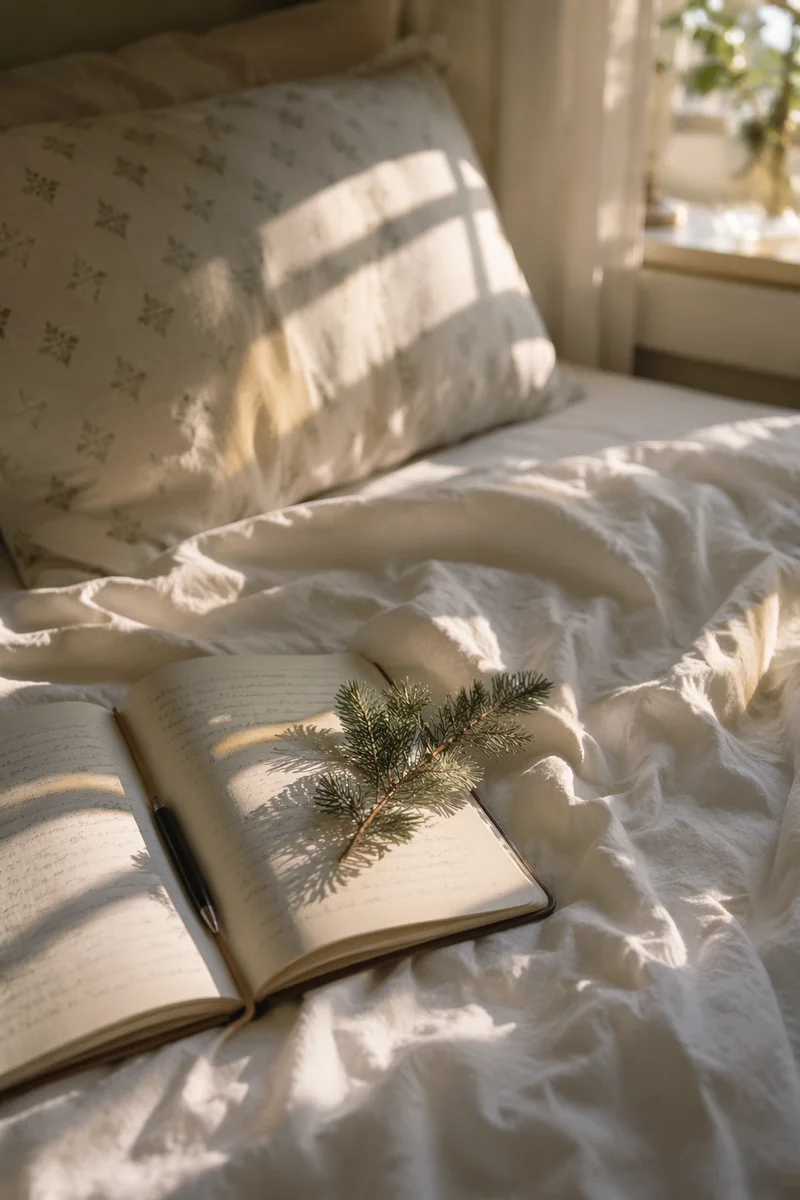Morning Prayer Journal with Evergreen Sprig