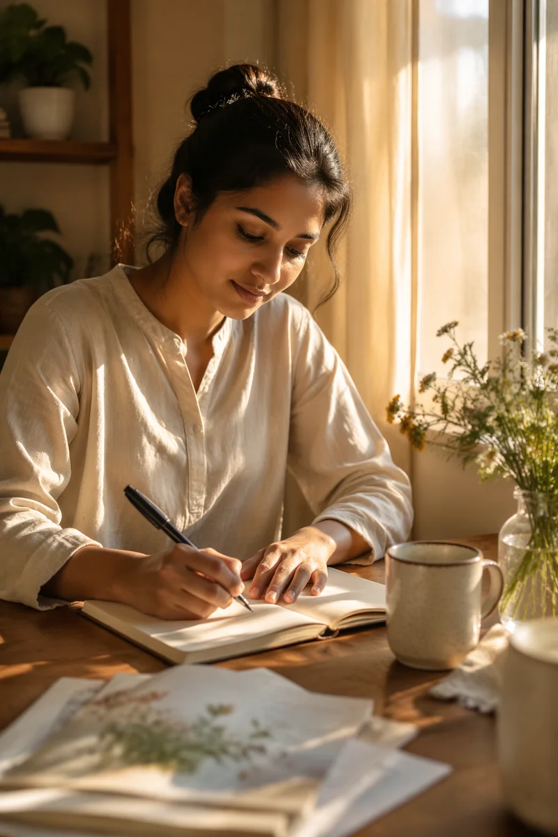 Morning Prayer Journal by Sunlit Window