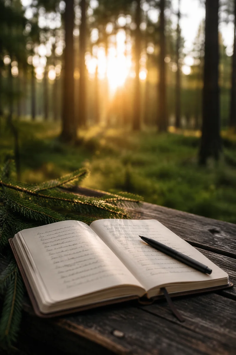 Morning Prayer Journal in Evergreen Forest