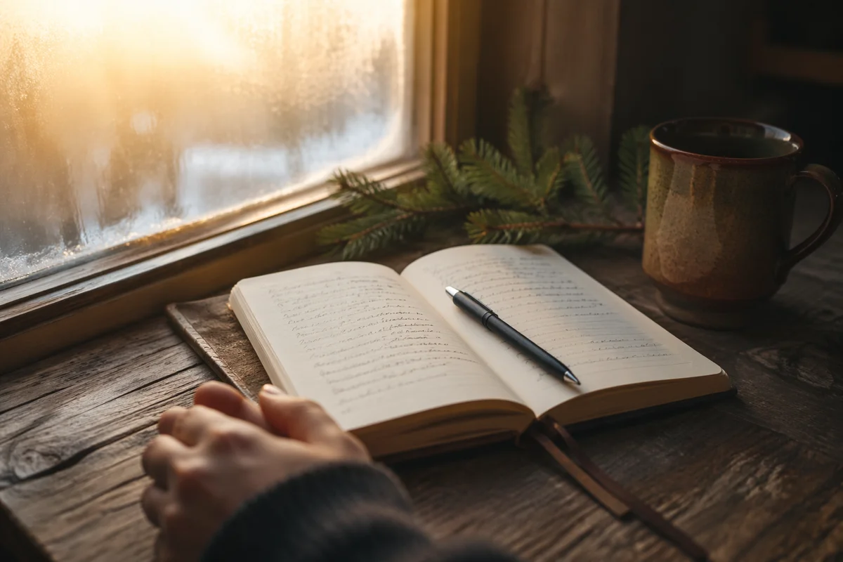 Morning Prayer Journal with Evergreen Sprig