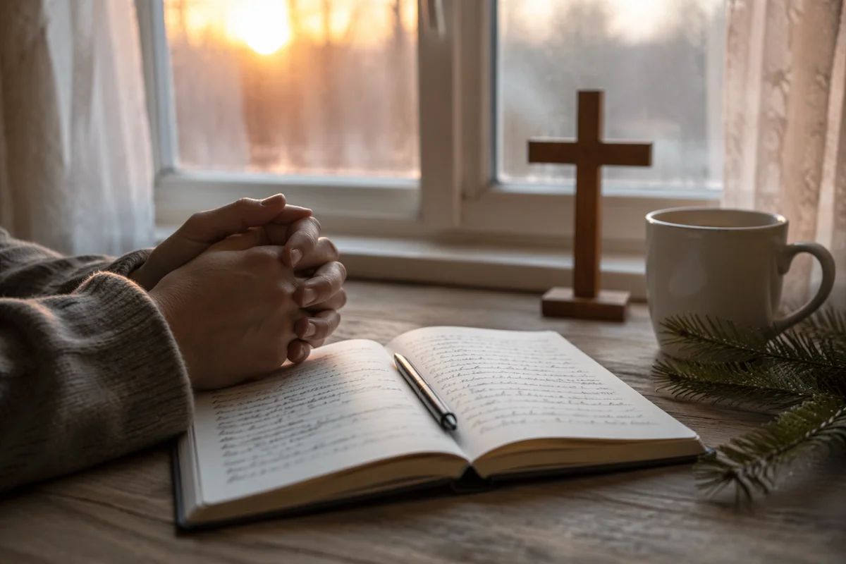 Morning Prayer Journal with Evergreen Sprigs