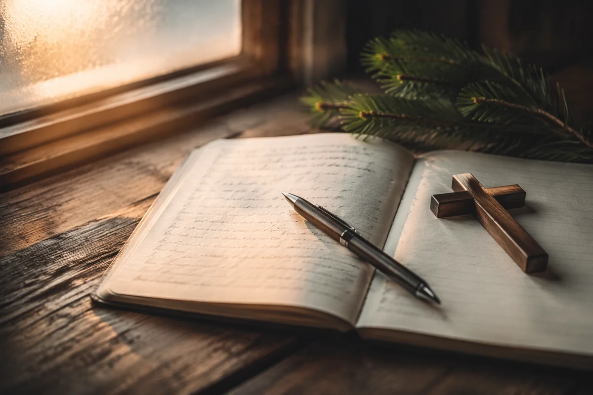 Morning Prayer Journal with Evergreen Cross